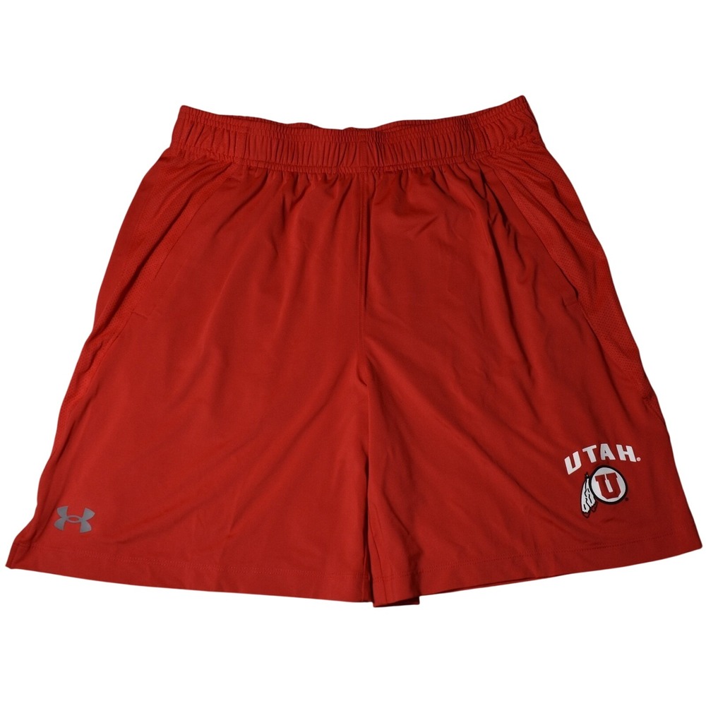 Under Armour Utah Utes UA Tech Vent Shorts Men's Size Large Red‎ 6006831-602 NWT